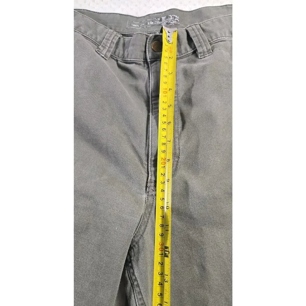 Carhartt Work Shorts Men's 44x11 Olive Gray Carpenter Utility Canvas #106